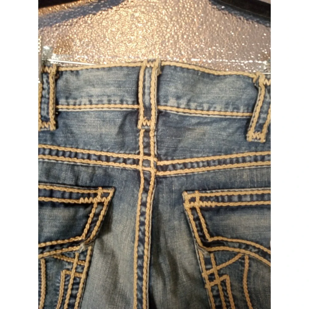 True Religion Deadwood Ropestitch Jeans Size 44 Designer Straight Flap Pocket